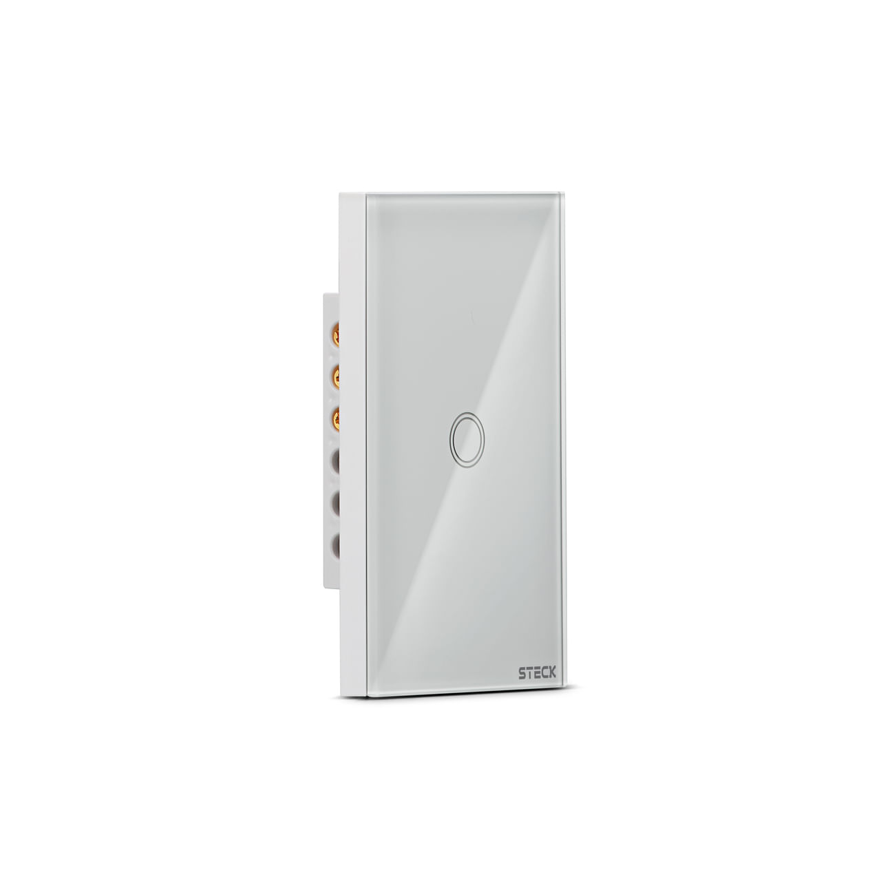 Encontraproduto.com.br - Interruptor Smarteck 4x2 1 Módulo Touch Branco