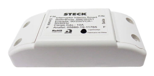 Encontraproduto.com.br - Módulo De Interruptor Interno Wi-Fi Smarteck 10A SMCIIUS1 - Steck