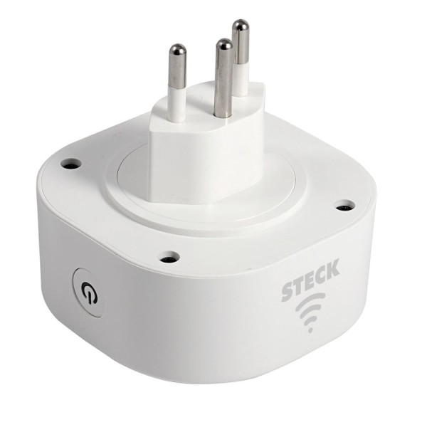 Encontraproduto.com.br - Tomada Inteligente 2P+T 10A Pb Branco Smarteck Steck