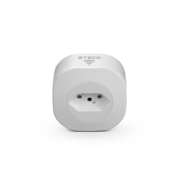 Encontraproduto.com.br - Tomada Inteligente 2P+T 10A Pb Branco Smarteck Steck