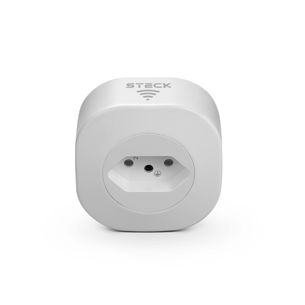 Encontraproduto.com.br - Tomada Inteligente 2P+T 10A Pb Branco Smarteck Steck