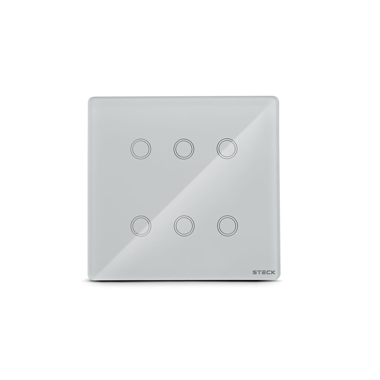 Encontraproduto.com.br - Interruptor Smarteck 4X4 6 Módulos Touch Branco REF. SMCI6BS2 - Steck