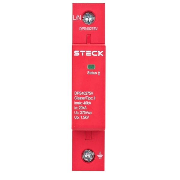 Encontraproduto.com.br - Protetor de Surto c/ Cartucho VM 40Ka 275V STECK DPS40275V