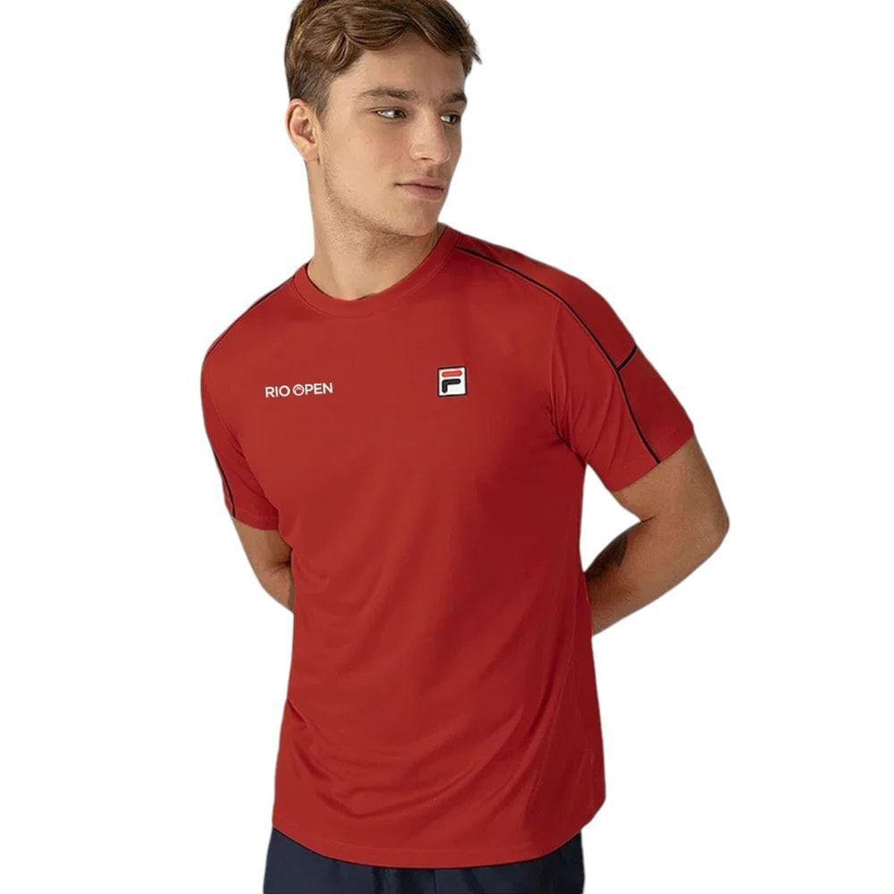 Camiseta Fila Tennis Line Ro 23 Rio Open Masculina