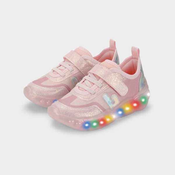 Encontraproduto.com.br - Tênis Infantil de Luz Bibi Roller Celebration 3.0 Rosa