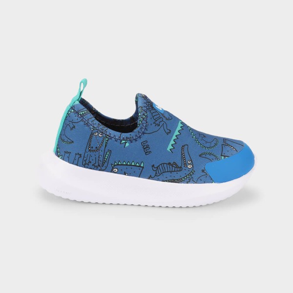 Tênis Infantil Bibi Flash Azul de Dino