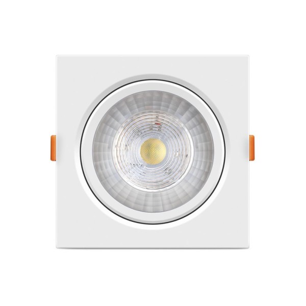 Encontraproduto.com.br - Kit 10 Spot De Led Embutir Ecospot Mr16 Quadrado 5w Bivolt Elgin 6500k Luz Fria