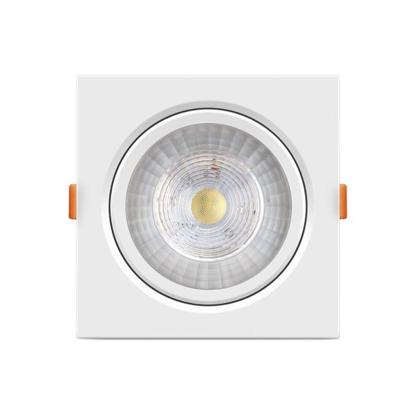 Kit 5 Spot De Led Embutir Ecospot Mr16 Quadrado 5w Bivolt Elgin 6500k Luz Fria