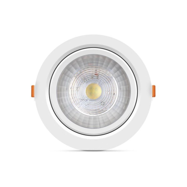 Encontraproduto.com.br - Kit 10 Spot De Led Embutir Ecospot Mr16 Redondo 5w Bivolt Elgin 6500k Luz Fria