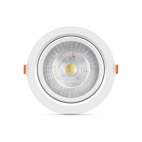 Encontraproduto.com.br - Kit 10 Spot De Led Embutir Ecospot Mr16 Redondo 5w Bivolt Elgin 6500k Luz Fria
