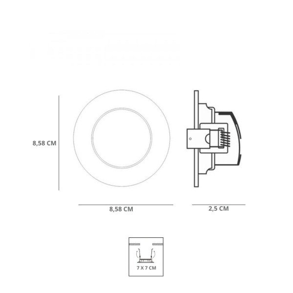 Encontraproduto.com.br - Kit 10 Spot De Led Embutir Ecospot Mr16 Redondo 5w Bivolt Elgin 6500k Luz Fria