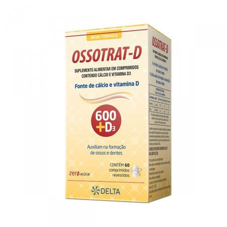Encontraproduto.com.br - Ossotrat-D 600+D3 Suplemento Alimentar Com 60 Comprimidos Revestidos
