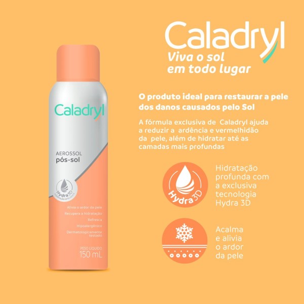 Encontraproduto.com.br - Caladryl Pós Sol Aerosol 150Ml - Caladryl