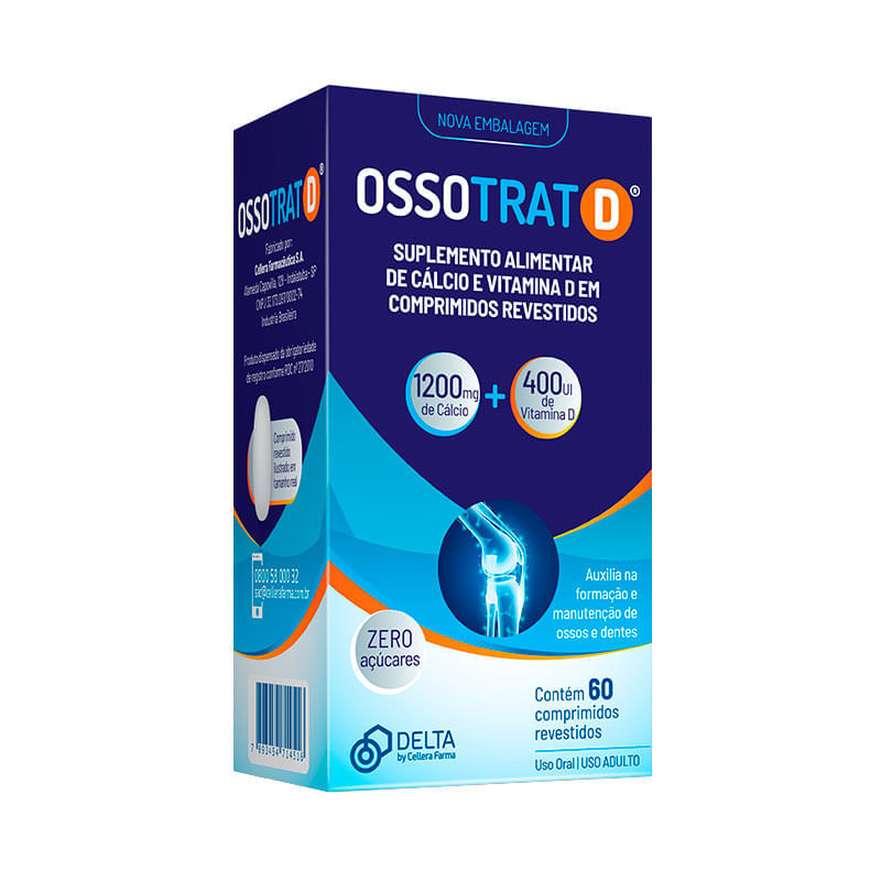 Encontraproduto.com.br - OSSOTRAT D 600+D3 60 COMPRIMIDOS