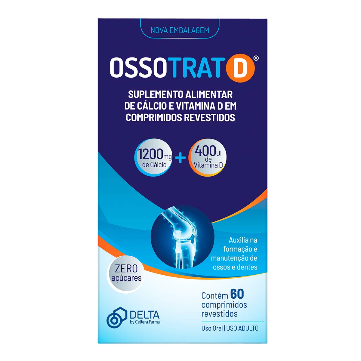 Encontraproduto.com.br - OSSOTRAT D 600+D3 60 COMPRIMIDOS