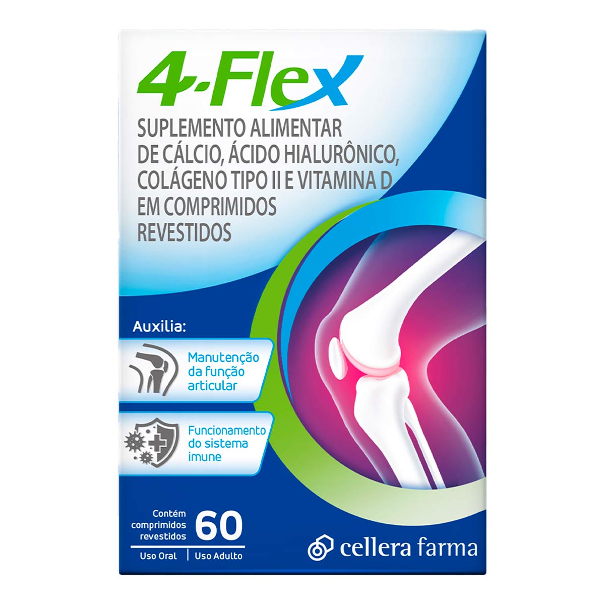 Encontraproduto.com.br - Suplemento Alimentar 4-flex Com 60 Comprimidos Revestidos