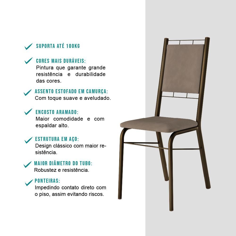 Encontraproduto.com.br - Conjunto Sala De Jantar Egeu C/ Mesa E 6 Cadeiras Ouro Velho Carraro