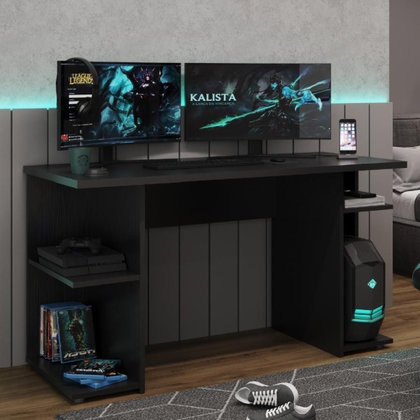 Encontraproduto.com.br - Mesa Para Computador Gamer Preto Carraro