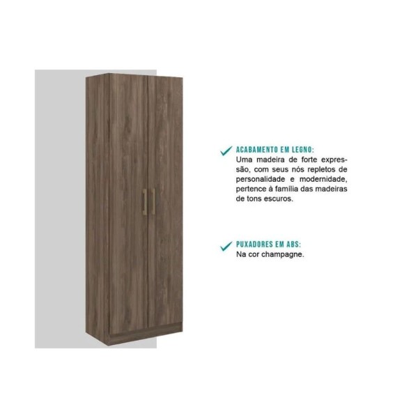 Encontraproduto.com.br - Armário Multiuso Lavanderia 626 c/ 2 Portas Branco - Carraro