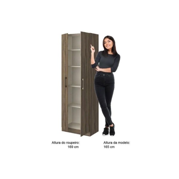 Encontraproduto.com.br - Armário Multiuso Lavanderia 626 c/ 2 Portas Branco - Carraro