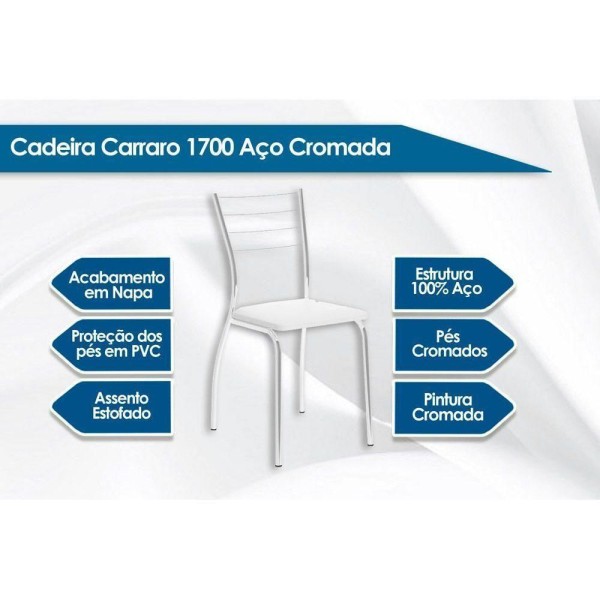 Encontraproduto.com.br - Cadeira Sala De Jantar 1700 Kit 2 Un Cromado-suede Conhaque - Carraro