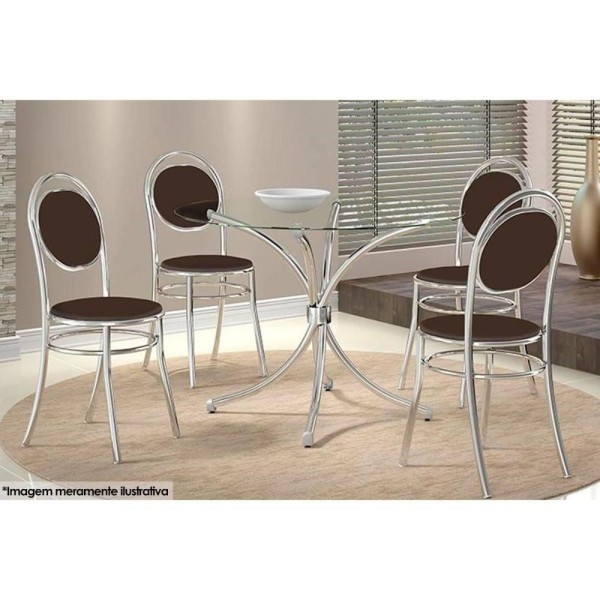 Encontraproduto.com.br - Cadeira Sala De Jantar 190 Aço Kit 2 Uni Ouro Velho - Assento Camur?a Conhaque - Carraro