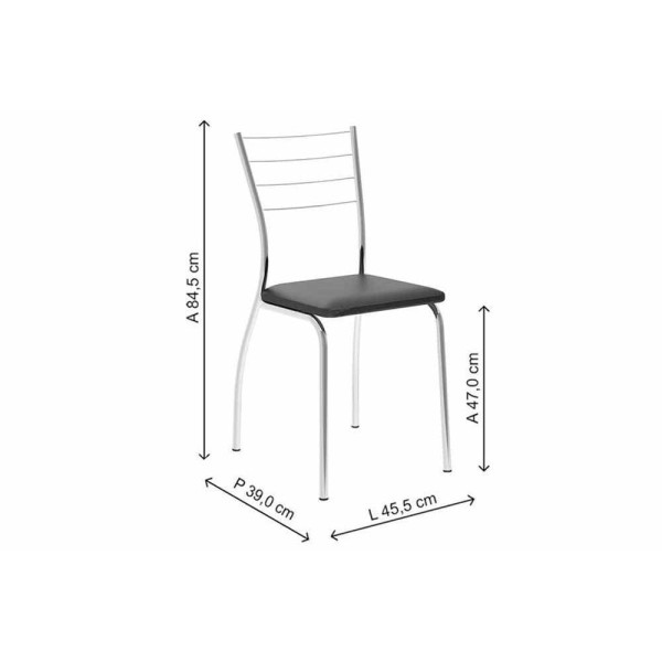 Encontraproduto.com.br - Cadeira 1700 Kit 4 Un Cromado Suede Conhaque