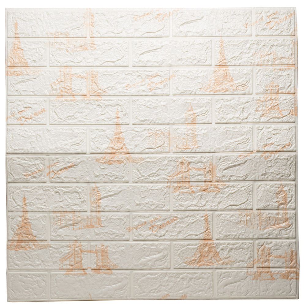 Encontraproduto.com.br - Painel 3D Adesivo PU Tijolo 80x70