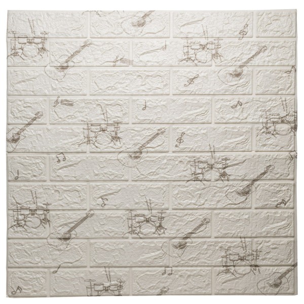 Painel 3D Adesivo PU Tijolo 80x70