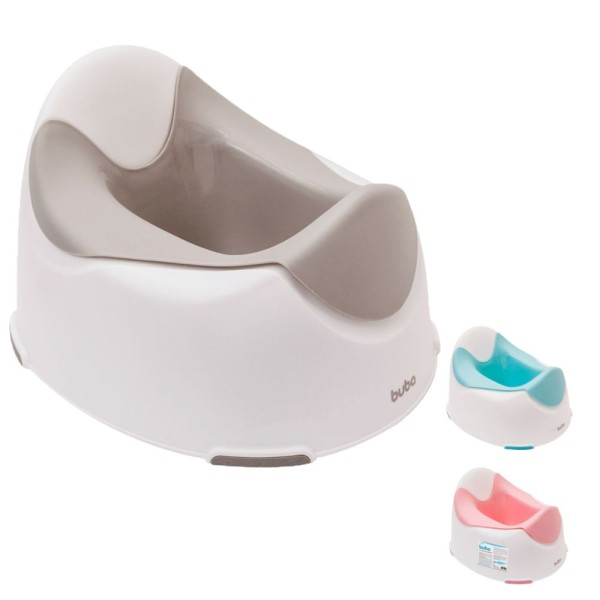 Encontraproduto.com.br - TRONINHO INFANTIL SANITÁRIO PINICO PRIVADINHA BEBE ANTIDERRAPANTE COM RECIPIENTE REMOVÍVEL BUBA Cor:Cinza