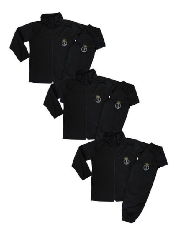 KIT 3 CONJUNTOS CASACO E CALÇA ESPORTIVO AGASALHO INFANTIL BEBE UNIFORME INVERNO DE FRIO PELUCIADO Tamanho: 06;Cor:Cinza
