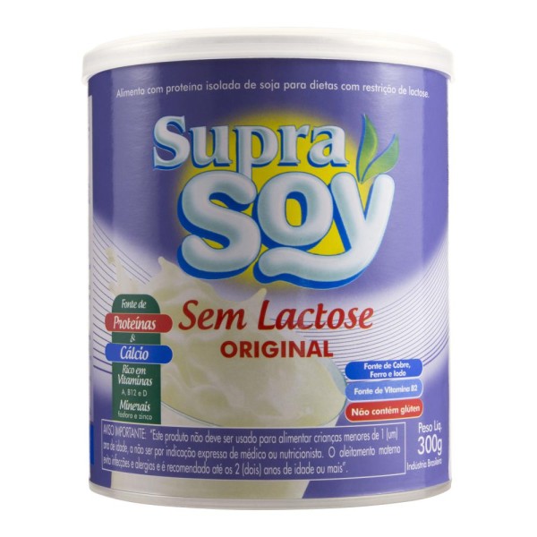 Encontraproduto.com.br - Alimento Em Pó Supra Soy Sem Lactose Original Lata 300g