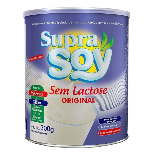 Encontraproduto.com.br - Alimento Em Pó Supra Soy Sem Lactose Original Lata 300g