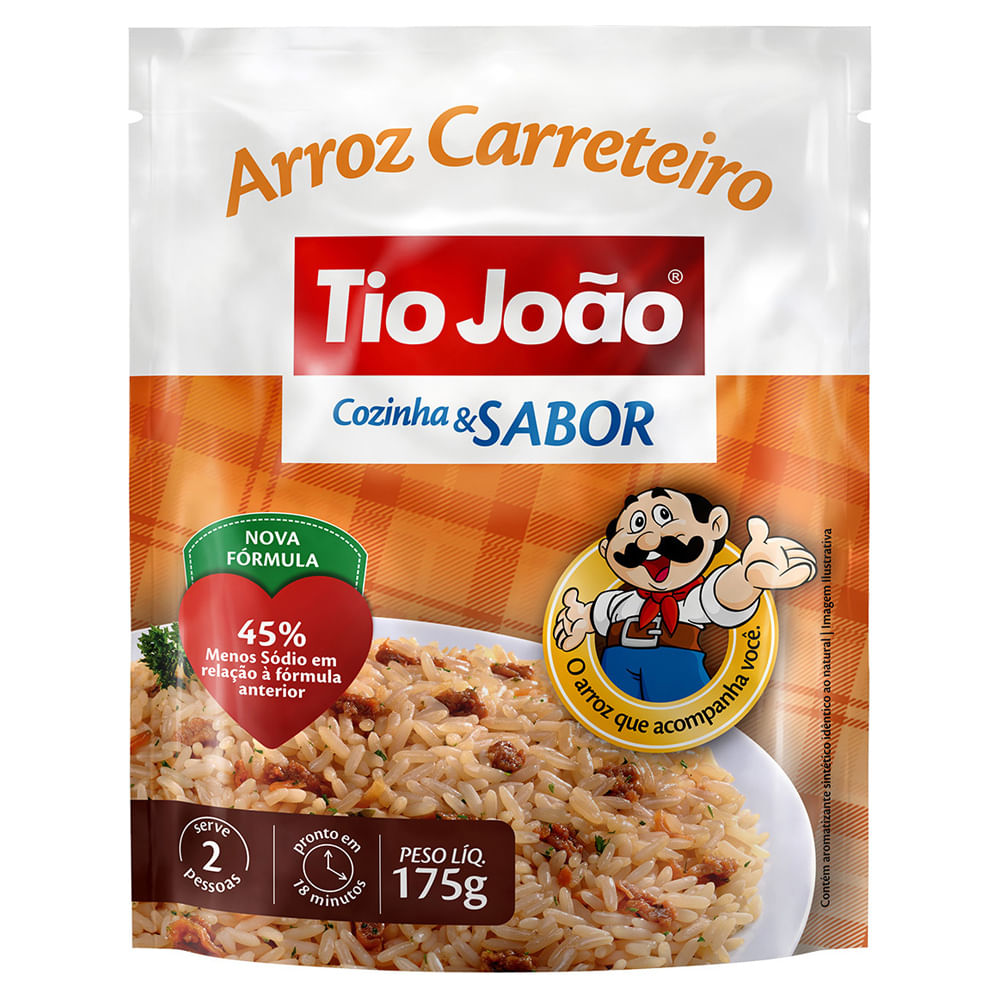 Encontraproduto.com.br - Arroz Carreteiro Tio João Cozinha & Sabor 175g