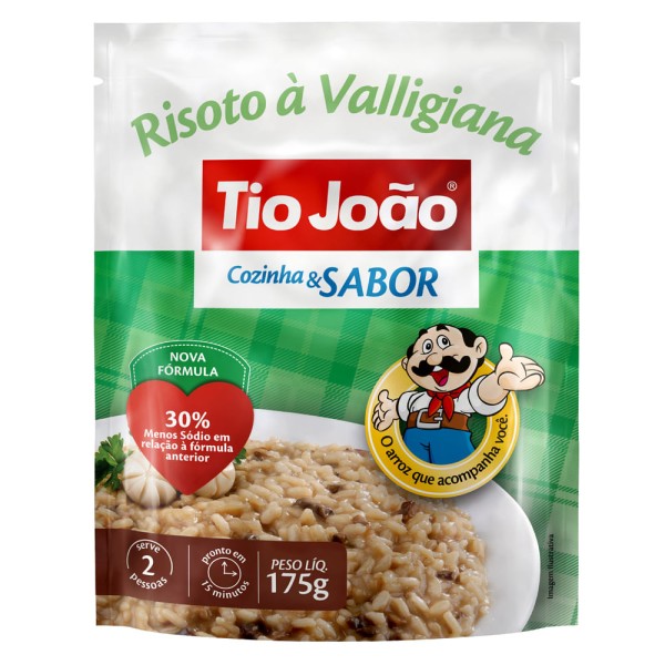 Encontraproduto.com.br - Arroz Tio João Risoto À Valligiana Cozinha & Sabor 175g