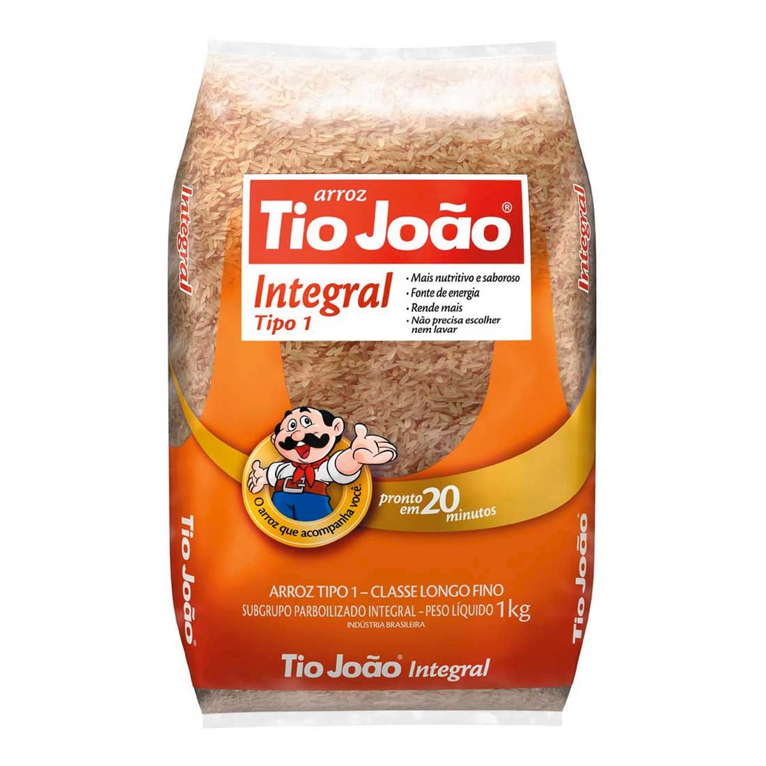 Encontraproduto.com.br - Arroz Integral Tio João Tipo 1 Pacote com 1kg