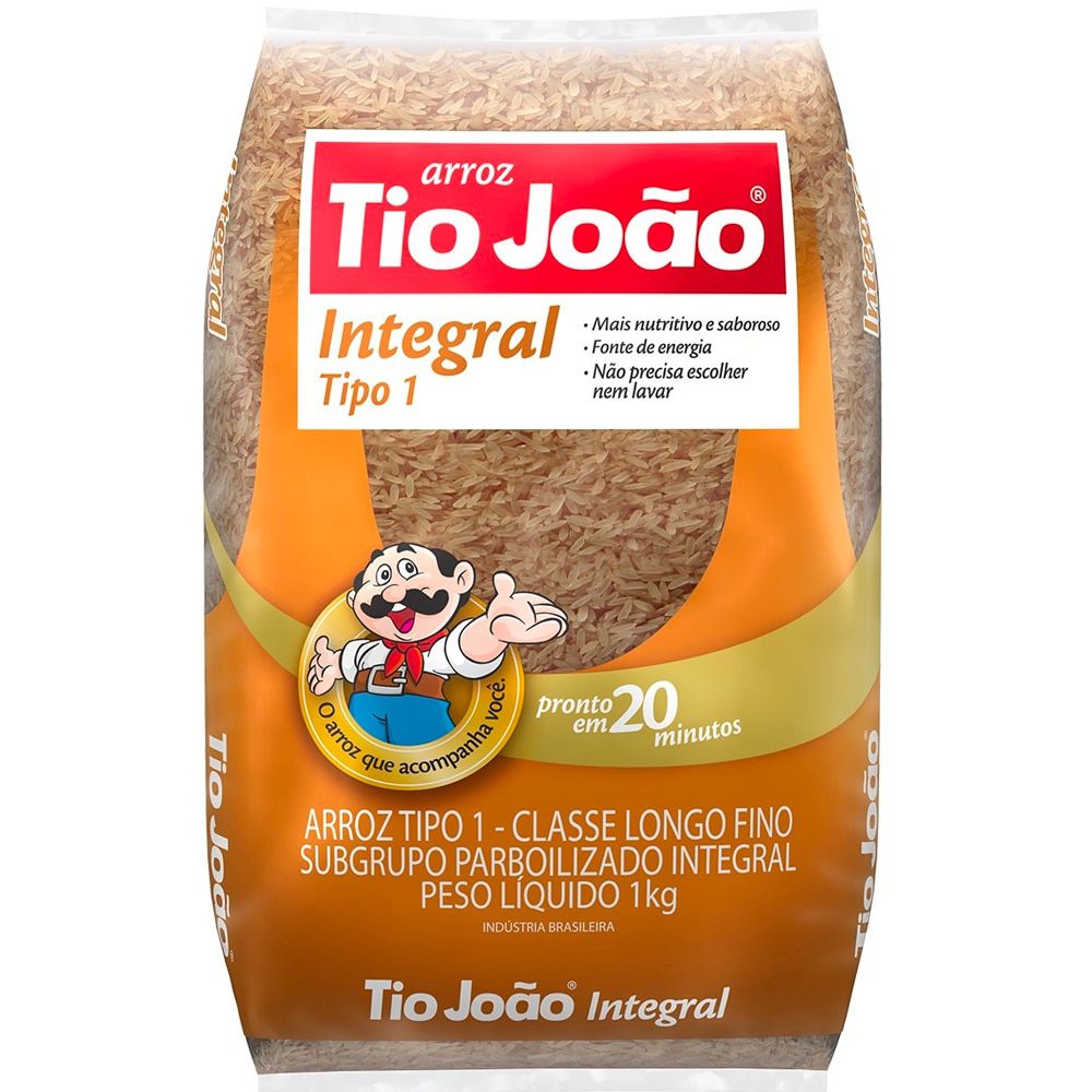 Encontraproduto.com.br - Arroz Integral Tio João Tipo 1 Pacote com 1kg