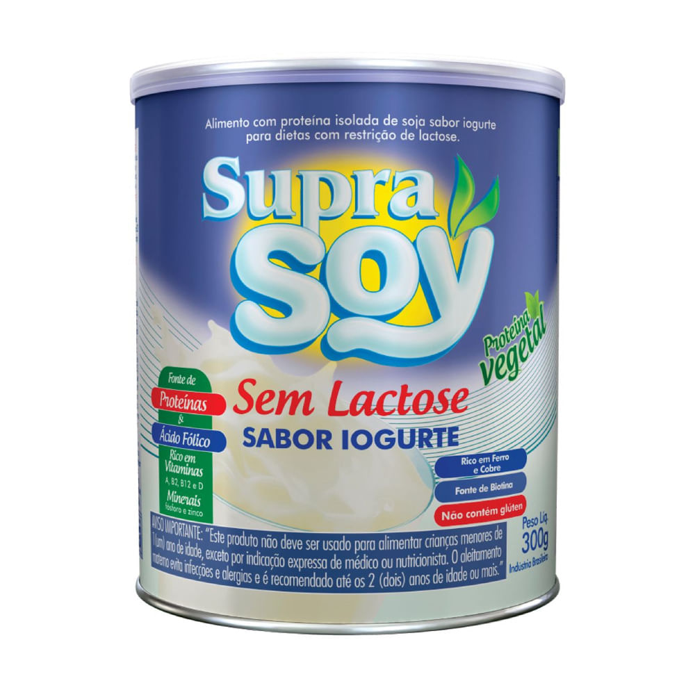 Encontraproduto.com.br - Alimento Supra Soy Sem Lactose Iogurte Em Pó 300g