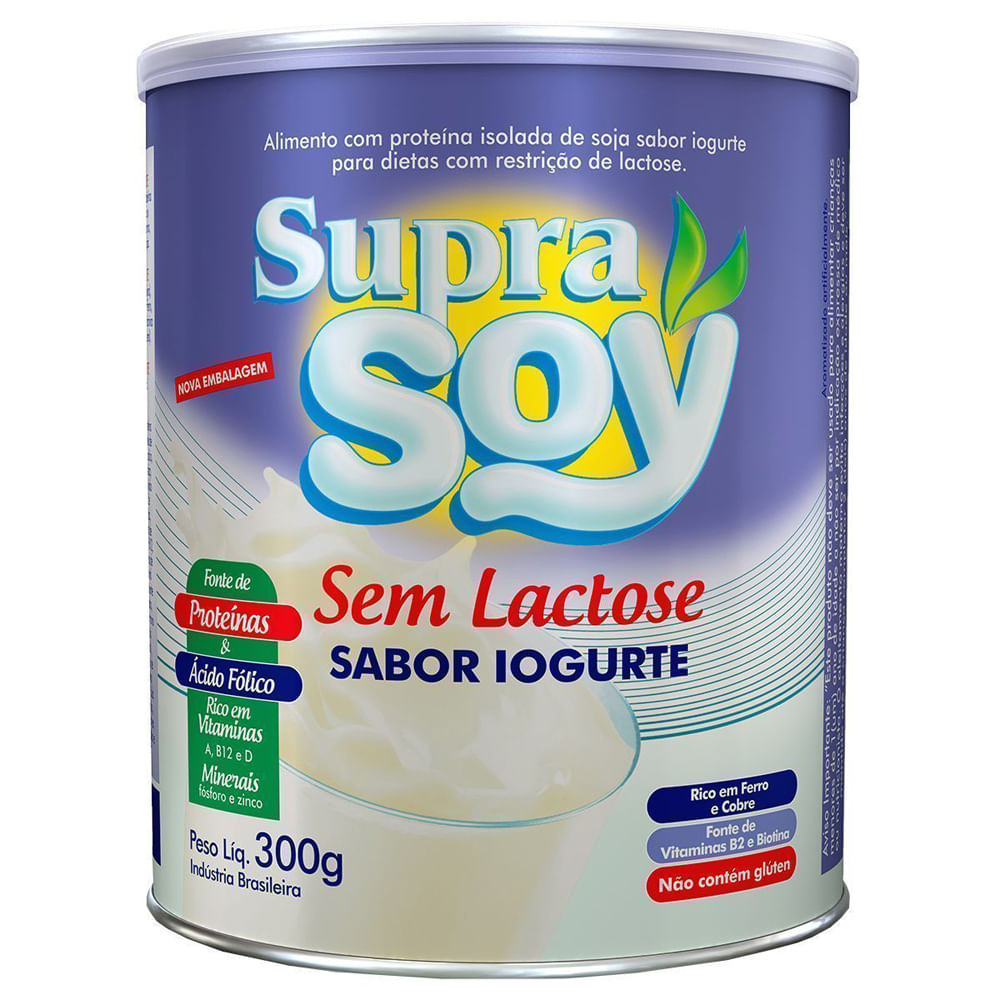 Encontraproduto.com.br - Alimento Supra Soy Sem Lactose Iogurte Em Pó 300g