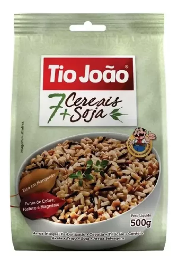 Arroz Integral Tio João 7 Cereais + Soja 500g