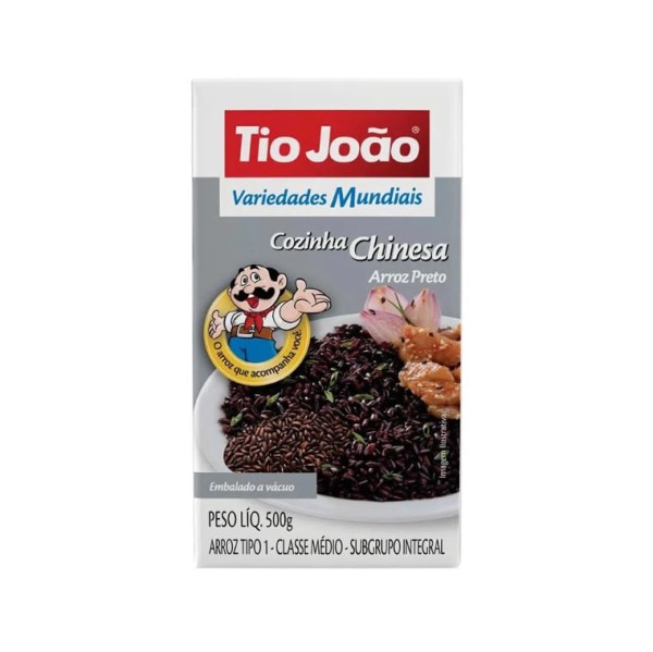 ARROZ PRETO TIO JOÃO VARIEDADES MUNDIAIS COZINHA CHINESA 500G
