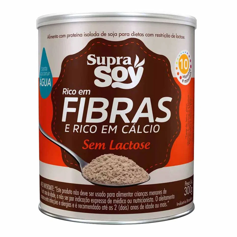 Encontraproduto.com.br - Supra Soy Sem Lactose com Fibras e Cálcio 300g