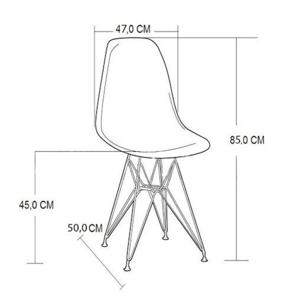 Encontraproduto.com.br - Conjunto Mesa Jantar Redonda Preta 90Cm Com 4 Cadeira Brancas Base Ferro Preto Cor: Preto
