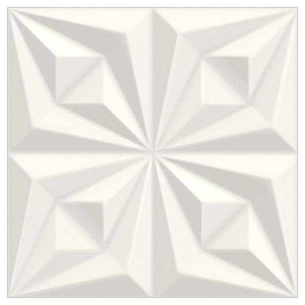 Revestimento Drapeado Branco 60X60cm Acetinado Retificado