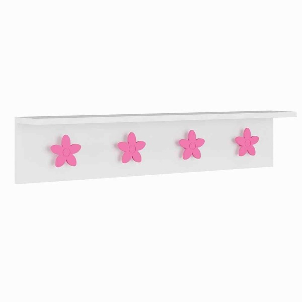 Encontraproduto.com.br - Cabideiro Infantil Estrela Branco/Prink Pura Magia