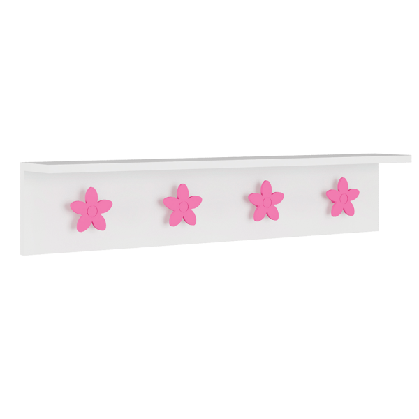 Encontraproduto.com.br - Cabideiro Infantil Estrela Branco/Prink Pura Magia