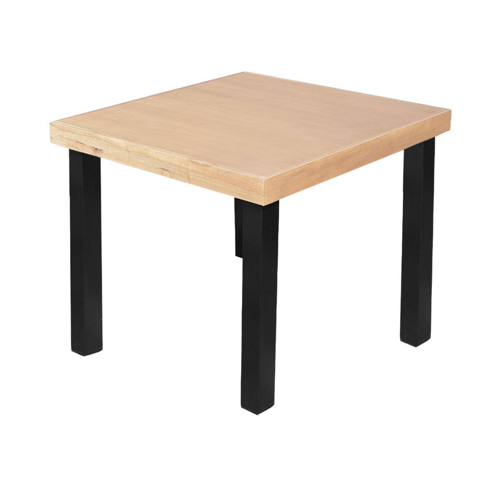 Encontraproduto.com.br - Mesa Jantar Catarina Quadrada 1M Com 4 Cadeiras Confort Ripada - Natural - Marrom