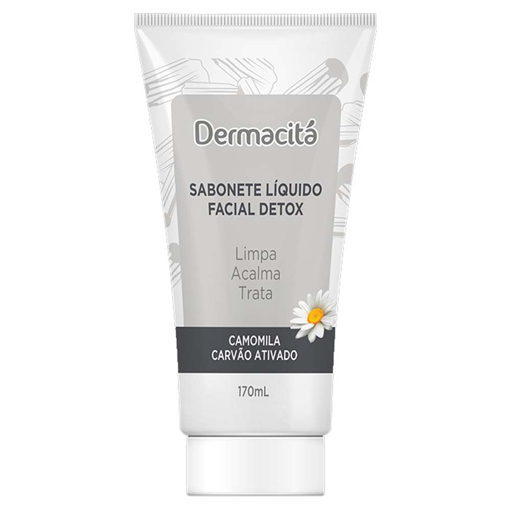 Encontraproduto.com.br - Sabonete Líquido Facial Dermacitá Camomila + Carvão Ativado 170ml