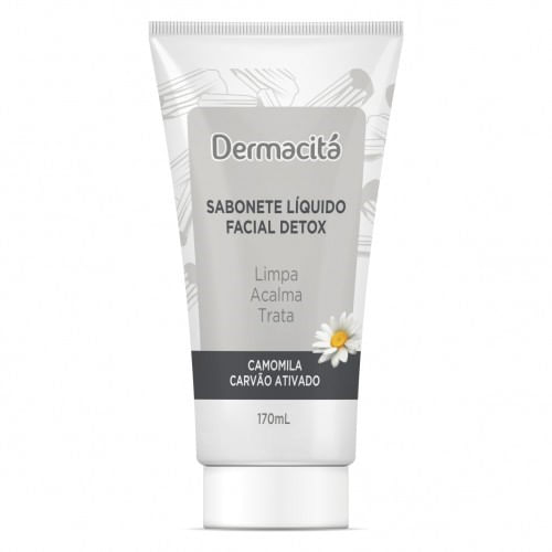 Encontraproduto.com.br - Sabonete Líquido Facial Dermacitá Camomila + Carvão Ativado 170ml