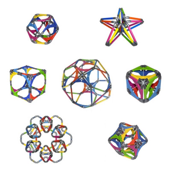 Encontraproduto.com.br - Brinquedo De Montar 3d Edulig Triângulos & Varetas